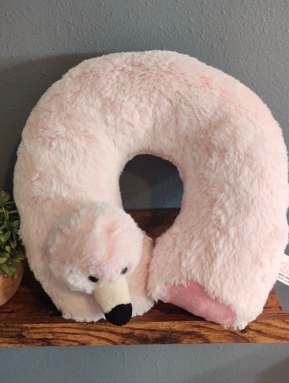 Flamingo Neck Pillow Pink Fuzzy Soft Stuffed Animal Plush Bird Adult/Kid Size